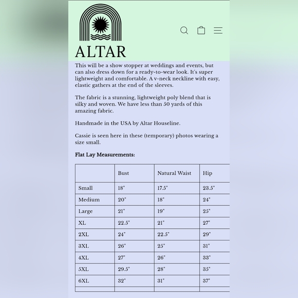 Altar Houseline Monique dress in Vortex, XXL - Picture 6 of 6